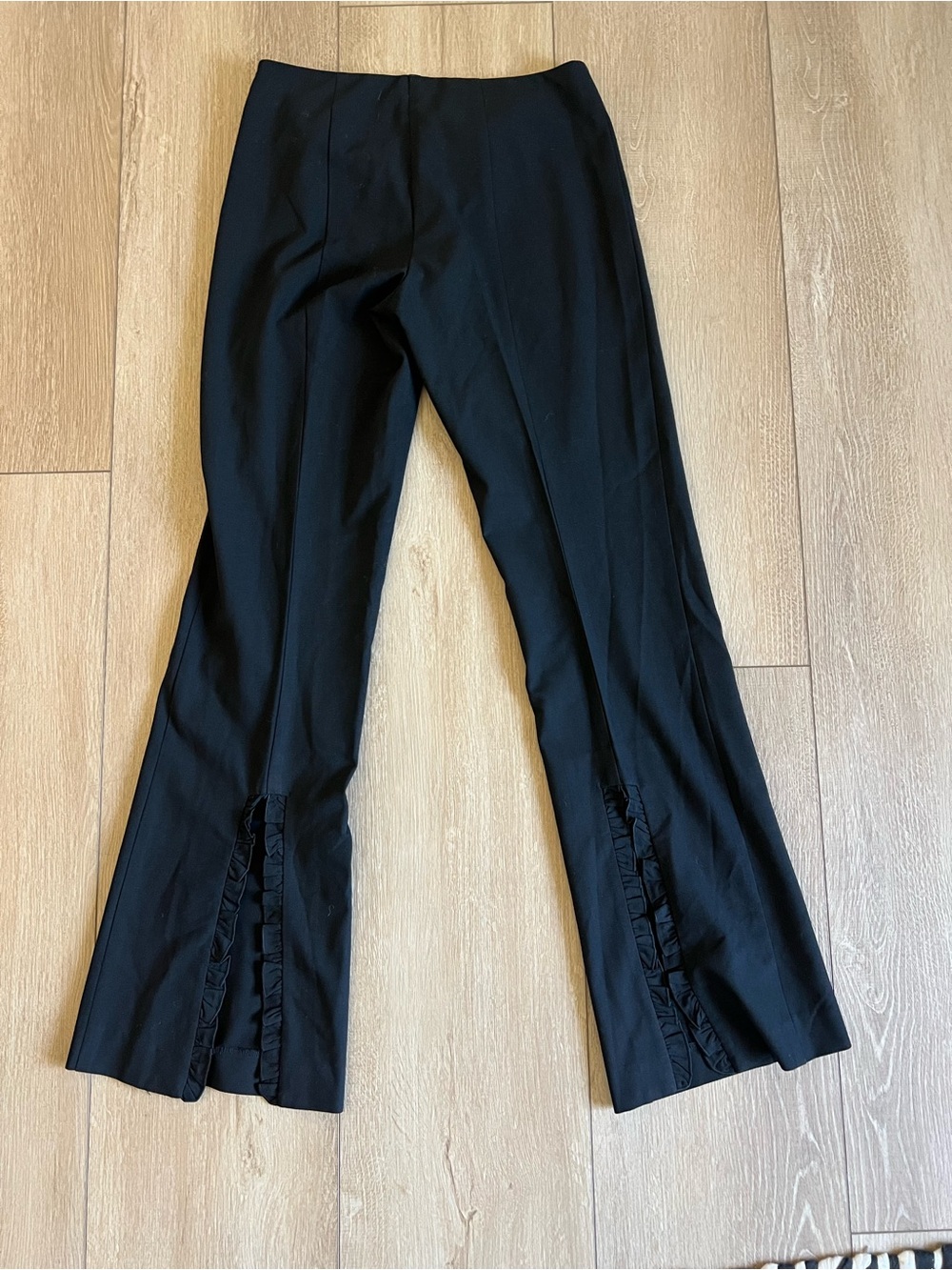 Trina Turk Women’s Black Flared Slit Leg Trousers Dress Pants Size 4 MSRP $278